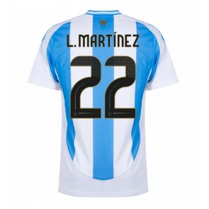 Argentina Lautaro Martinez #22 Replika Hjemmebanetrøje Copa America 2024 Kortærmet